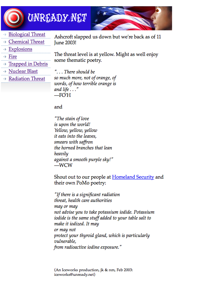 Main Unready.net page