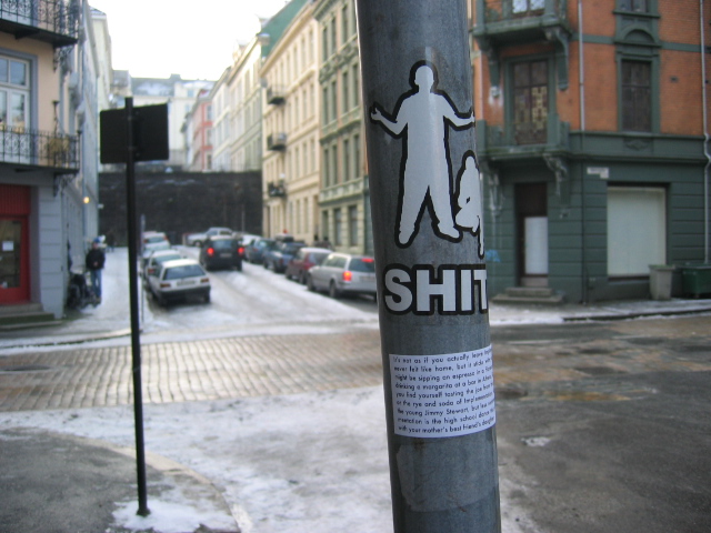 Implementation sticker in Bergen Norway