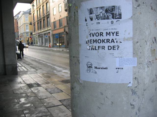 Implementation sticker in Bergen Norway