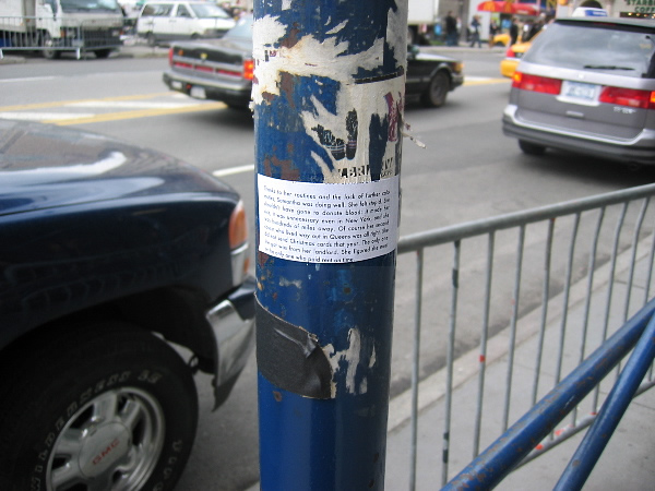 Implementation sticker in New York