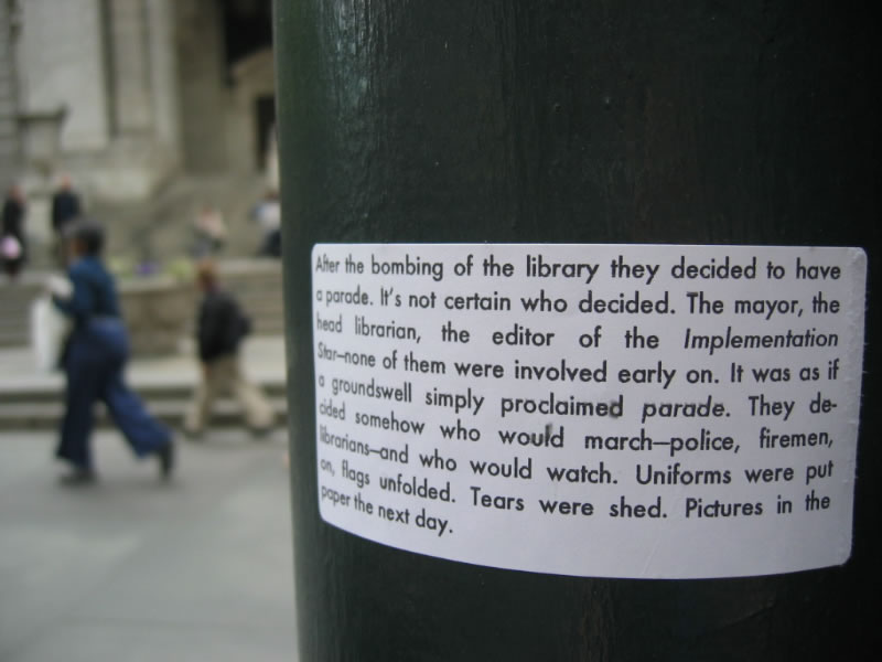 Implementation sticker in New York