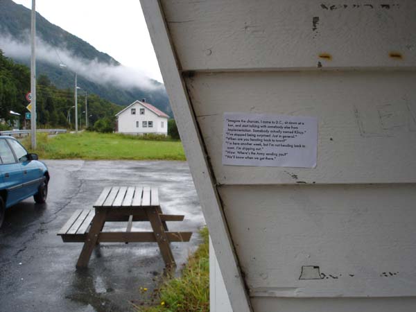 Implementation sticker in Vartdal Sunnmore Norway