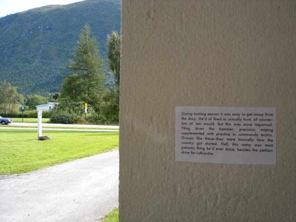 Implementation sticker in Volda Norway