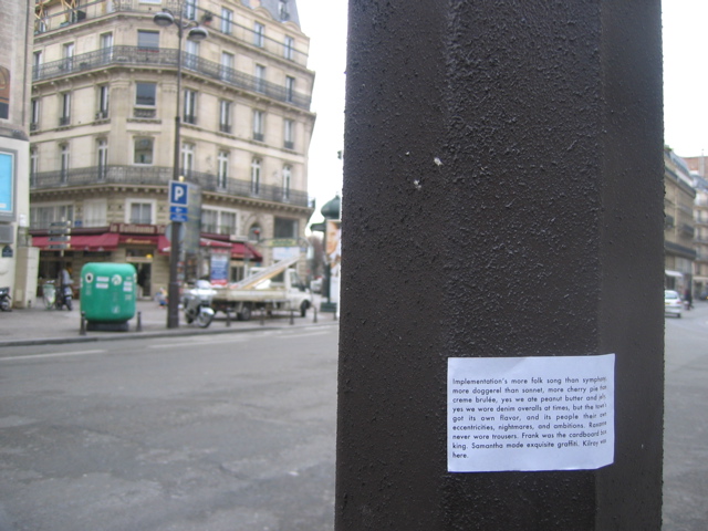 Implementation sticker in Paris